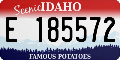 ID license plate E185572