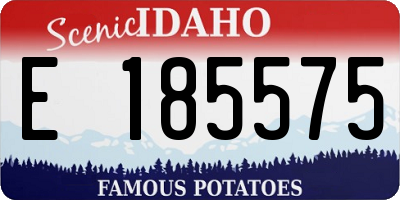ID license plate E185575