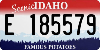 ID license plate E185579