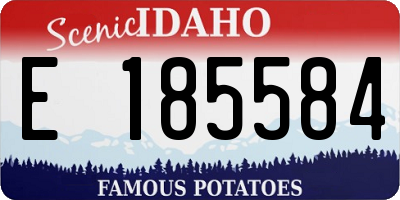 ID license plate E185584