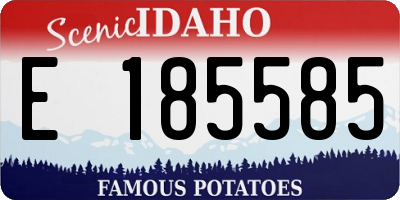 ID license plate E185585