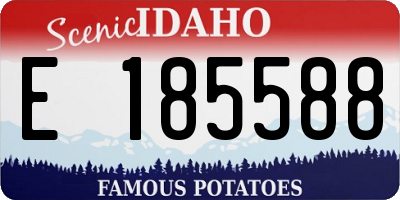 ID license plate E185588