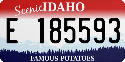 ID license plate E185593