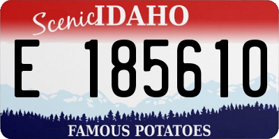 ID license plate E185610