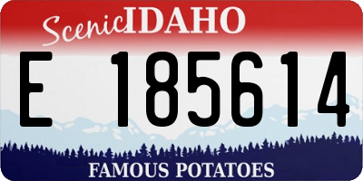 ID license plate E185614