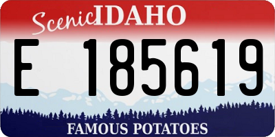 ID license plate E185619
