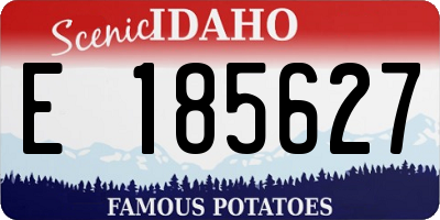 ID license plate E185627