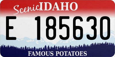 ID license plate E185630
