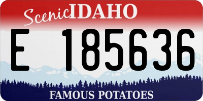 ID license plate E185636