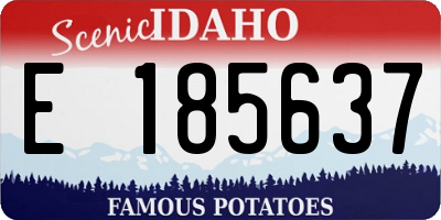 ID license plate E185637