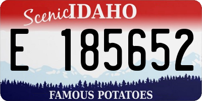 ID license plate E185652