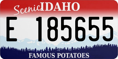 ID license plate E185655