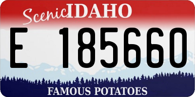 ID license plate E185660