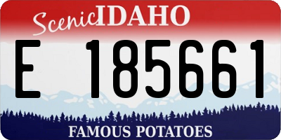 ID license plate E185661