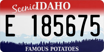 ID license plate E185675
