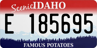 ID license plate E185695
