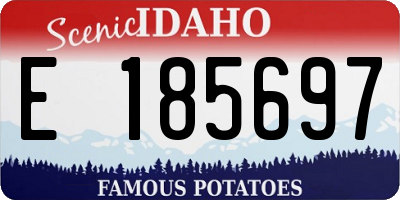ID license plate E185697