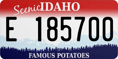 ID license plate E185700