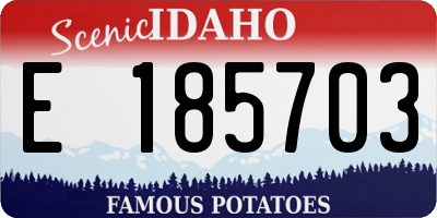 ID license plate E185703