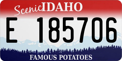 ID license plate E185706
