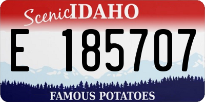 ID license plate E185707
