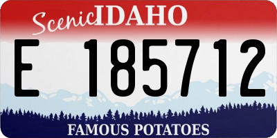 ID license plate E185712