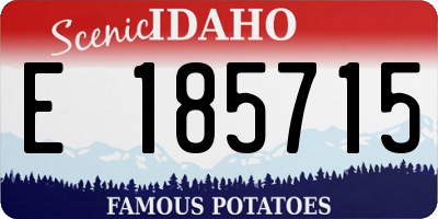 ID license plate E185715