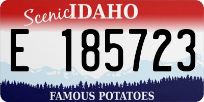 ID license plate E185723