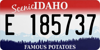 ID license plate E185737