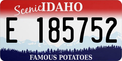 ID license plate E185752