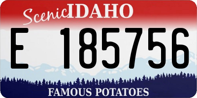 ID license plate E185756