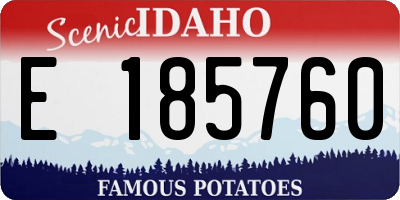ID license plate E185760