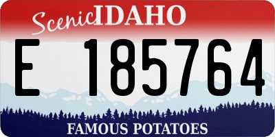 ID license plate E185764