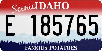 ID license plate E185765