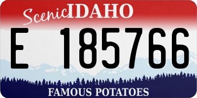ID license plate E185766