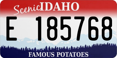 ID license plate E185768