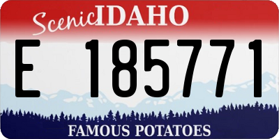 ID license plate E185771