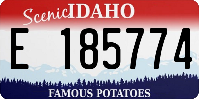 ID license plate E185774