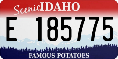 ID license plate E185775