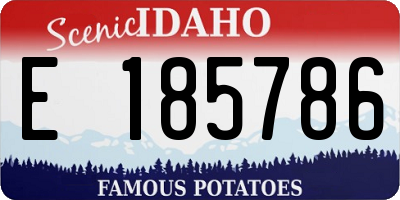 ID license plate E185786