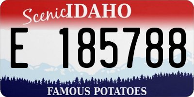 ID license plate E185788
