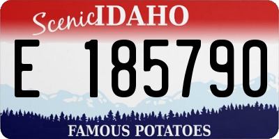 ID license plate E185790