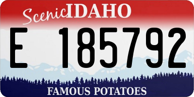 ID license plate E185792
