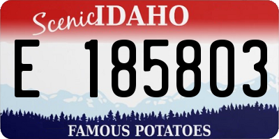 ID license plate E185803