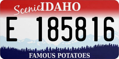 ID license plate E185816