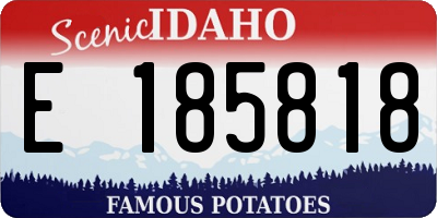 ID license plate E185818