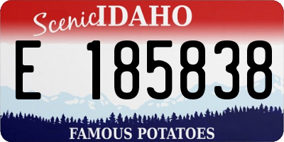 ID license plate E185838
