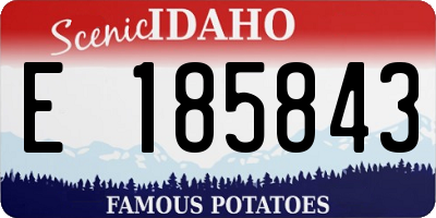 ID license plate E185843