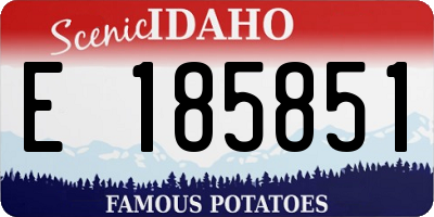 ID license plate E185851