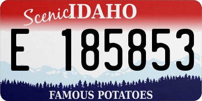 ID license plate E185853